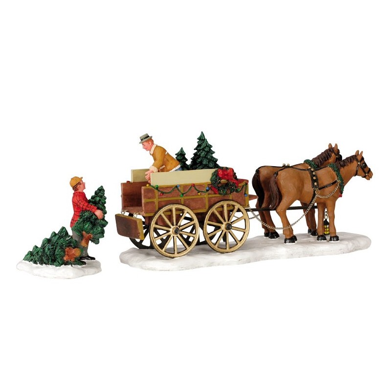 Christmas Tree Wagon Set of 2 Ref. 43451