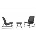 Keter Set 2 Armchairs + Open Table RIO PATIO Graphite