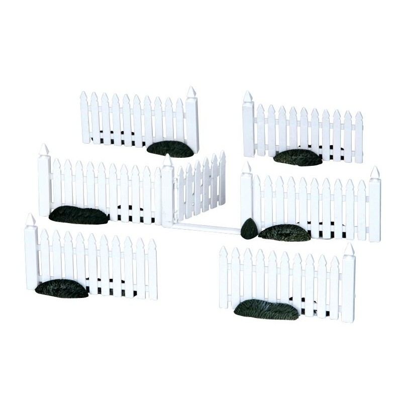 Plastic Picket Fence Set of 7 Ref. 14388