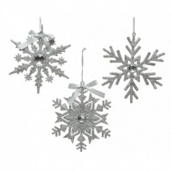 Silver snowflakes to hang. Single piece