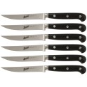 Berkel Adhoc Set of 6 steak knives Black Smooth blade