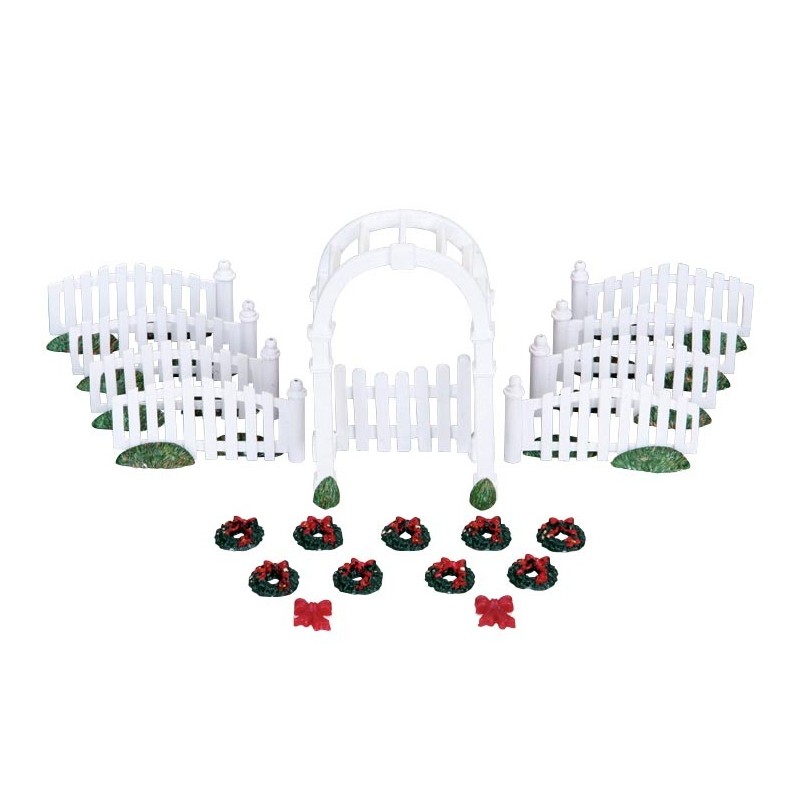 Plastic Arbor & Picket Fences With Decorations Set of 20 Ref. 4233