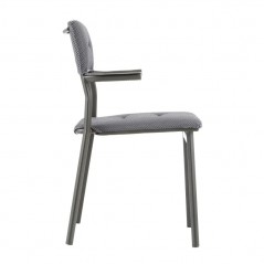 Stackable Chair with Armrests ORON LaFuma LFM5273 Silver