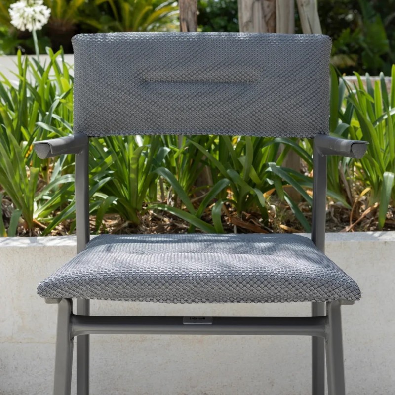 Stackable Chair with Armrests ORON LaFuma LFM5273 Silver