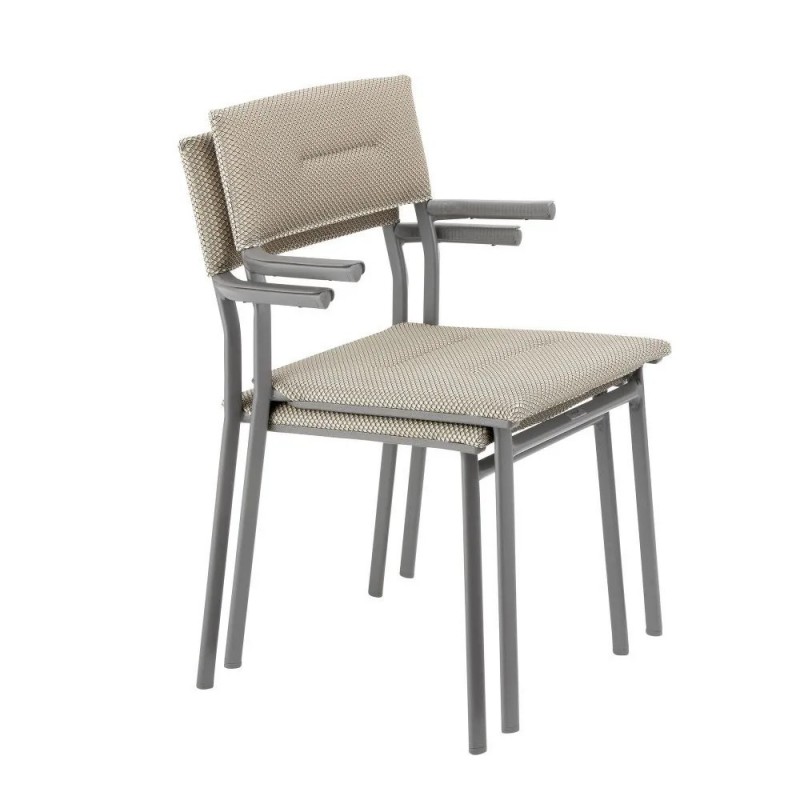 Stackable Chair with Armrests ORON LaFuma LFM5273 Moka