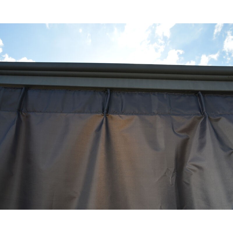 Canopia Set of Curtains for Gazebos Palermo and Milan 3.7X2.2 m