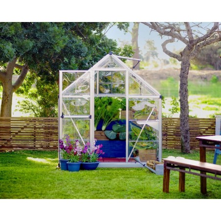 Canopia Harmony Transparent Garden Greenhouse in Polycarbonate 247X185X208 cm Silver