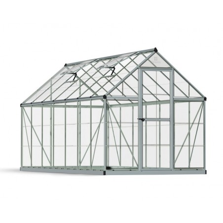 Canopia Harmony Transparent Garden Greenhouse in Polycarbonate 426X185X208 cm Silver