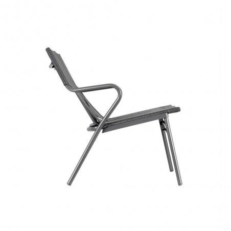 Low padded bench VENCE LaFuma LFM5287 Obsidian/Titane