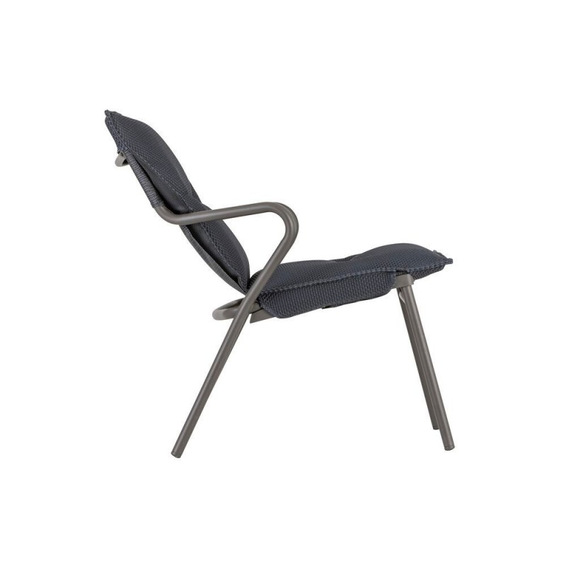 Low padded armchair VENCE LaFuma LFM5347 Dark Grey/Titane