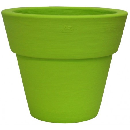 VASO PORTO ROSA CON FASCIA 40 CM VERDE MELA FINE SERIE