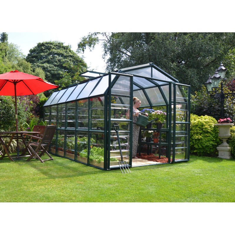 Canopia Grand Gardener Hybrid Polycarbonate Garden Greenhouse 389X265X238 cm Green