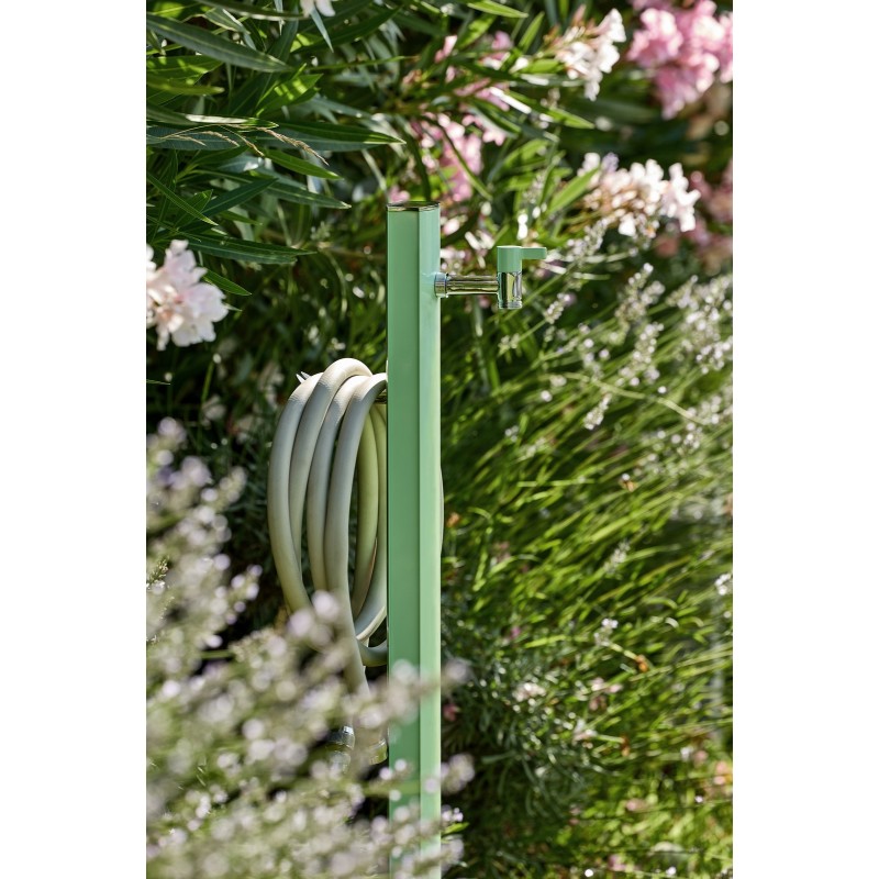 Aquapoint Totem Ground Garden Column Fountain in Sage Green