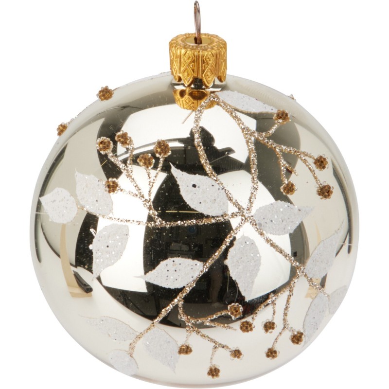 80mm Glass Christmas Ball. Single Piece