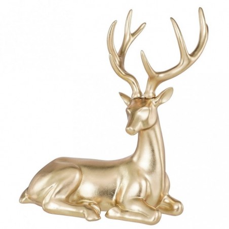 Champagne-colored reindeer 40 cm.