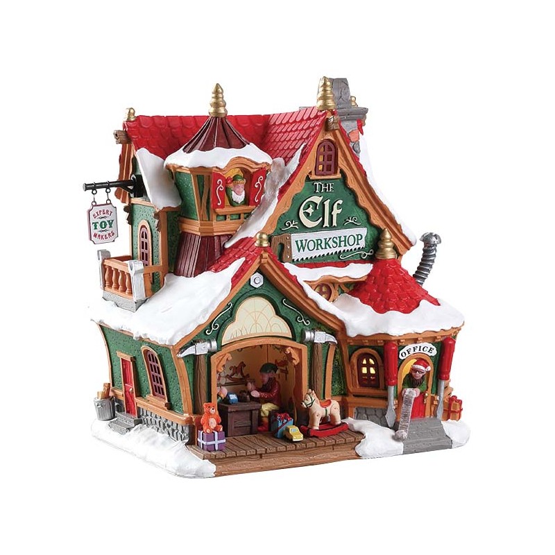 Lemax Elf Village Deluxe Pack with Free Snow
