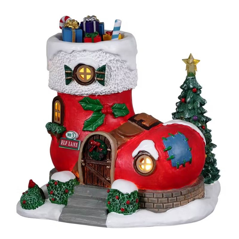Lemax Elf Village Deluxe Pack with Free Snow