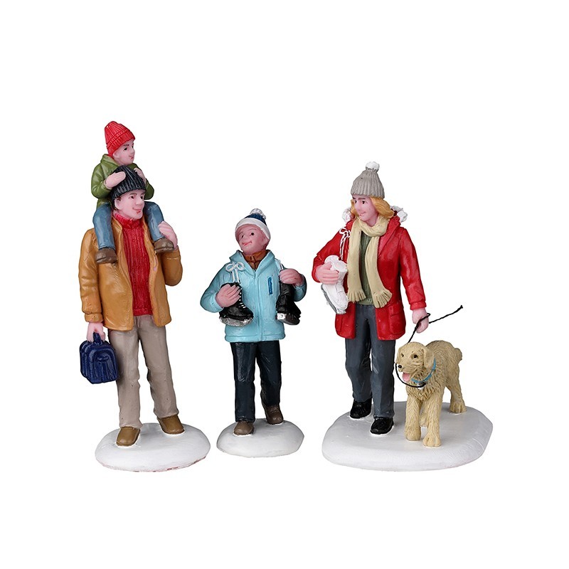 Lemax Skating Deluxe Pack with Free Snow