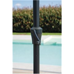 Ombrellone Montana In Alluminio con Palo Centrale 3x2 mt Ecru' - Antracite