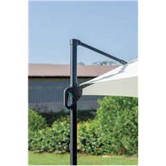 Ombrellone In Ferro con Palo Laterale Ø2,7 m Ecru' - Antracite