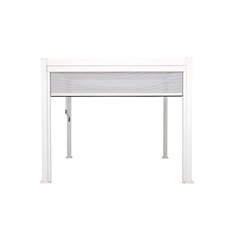 Tenda Oscurante Autoavvolgente In Textilene Per Pergola Texas 3 mt Bianco
