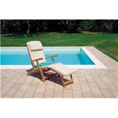 Poltrona Steamer In Teak - Con Cuscino