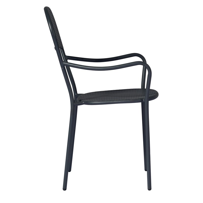 Greenwood Intra Iron Garden Chair - Anthracite