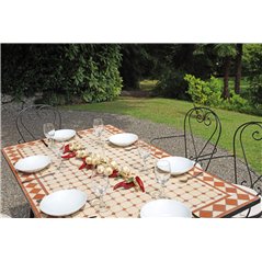 Tavolo Mosaico In Ferro 150x90 - Nero