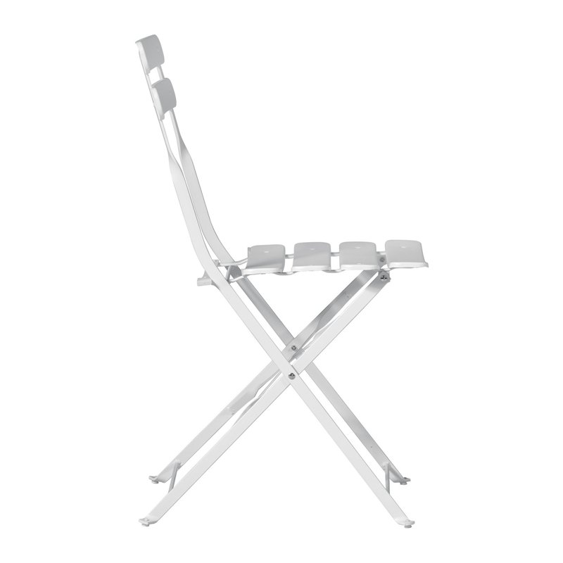 Greenwood Iron Bistro Garden Chair - Ivory - Folding