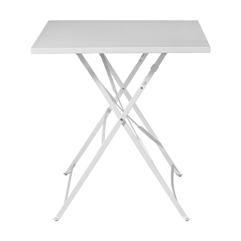 Greenwood 110x70cm Iron Bistro Table - Ivory - Folding