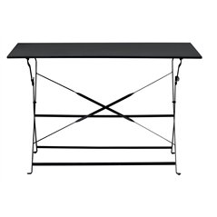 Tavolo Bistro' In Ferro 110x70 cm - Antracite - Pieghevole