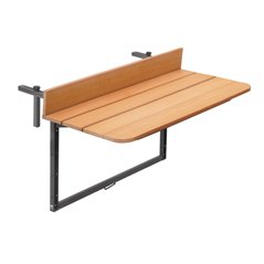 Greenwood Balcony Garden Table in Aluminum and Resin Wood 80x37 cm - White