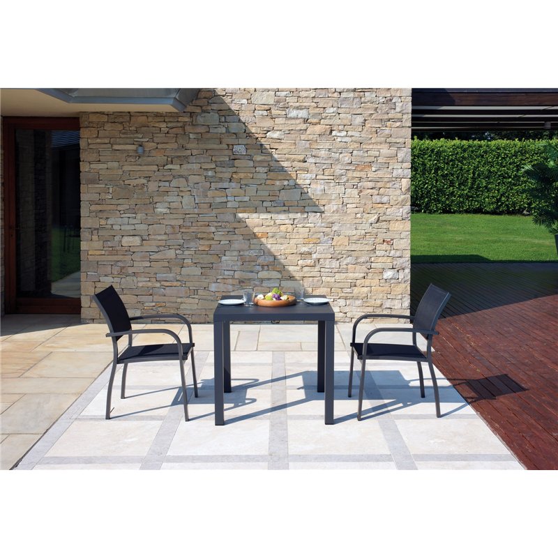 Greenwood San Vincenzo Aluminum Table 80x80 cm - Anthracite