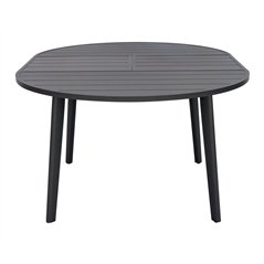 Tavolo Tropea In Alluminio Ø120/170 cm - Antracite - Allungabile