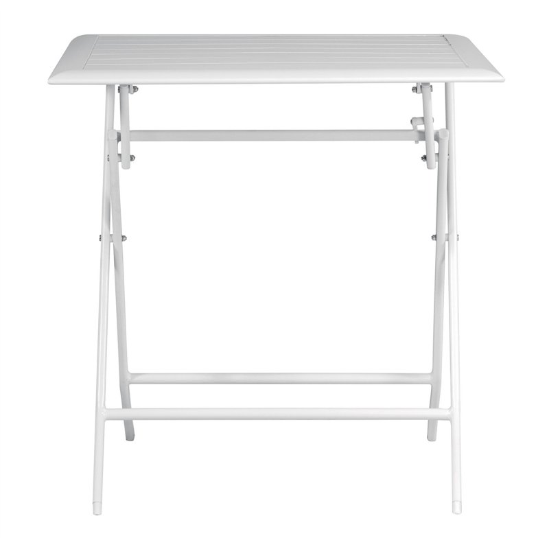 Greenwood Lucca Folding Aluminum Table 60x60 cm White