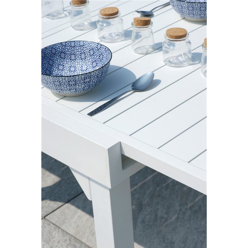 Greenwood Capannori Aluminum Table 106/212x75 cm - White - Extendable