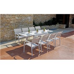 Tavolo Capannori In Alluminio 106/212x75 cm - Bianco - Allungabile