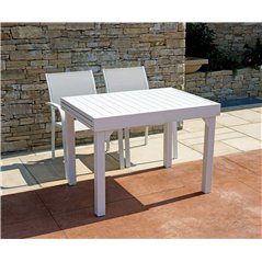 Tavolo Capannori In Alluminio 106/212x75 cm - Bianco - Allungabile