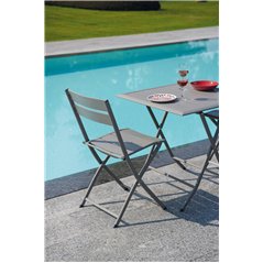 Sedia Lucca In Alluminio - Tortora - Pieghevole