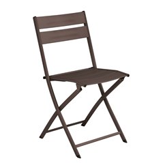 Sedia Lucca In Alluminio - Cioccolato - Pieghevole