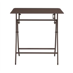 Tavolo Lucca In Alluminio Pieghevole 60x60 cm Cioccolato