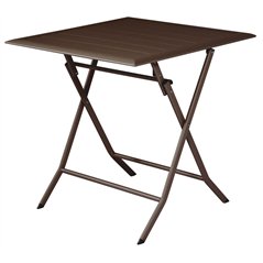 Greenwood Lucca Folding Aluminum Table 60x60 cm Chocolate