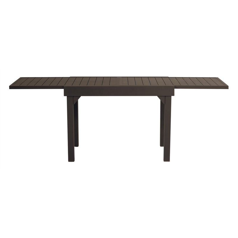 Greenwood Capannori Extendable Aluminum Table 106/212x75 cm - Chocolate