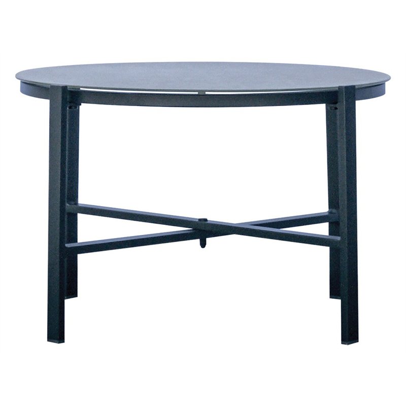 Greenwood Tarquinia Iron and Resin Wood Set - Anthracite Textilene - Anthracite