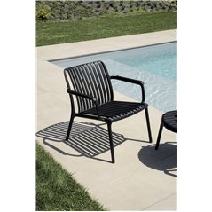 Tavolino Balcony Set Valencia In Polipropilene Con Fibra Di Vetro - Antracite