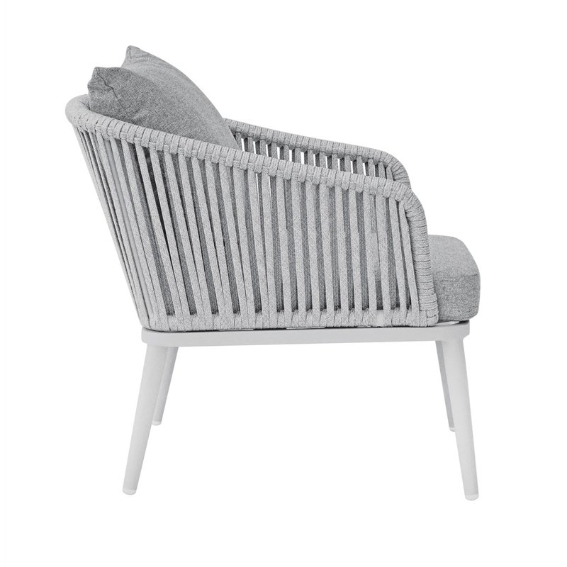 Greenwood Alicante Aluminum Set - Gray Rope - White