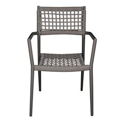 Greenwood Padova Aluminum Garden Chair - Anthracite Wicker - Anthracite