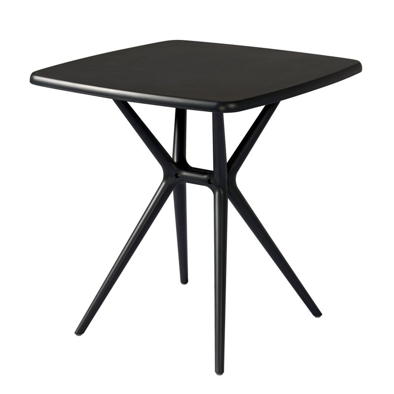 Greenwood Messina Polypropylene Table with Fiberglass 70x70 cm - Anthracite