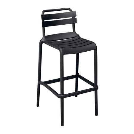 Greenwood Monza Stool in Polypropylene with Fiberglass - Anthracite