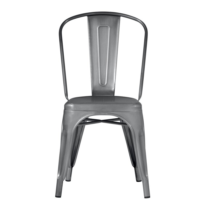 Greenwood Sheet Metal Chair - Silver - Stackable